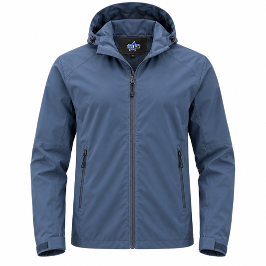 Custom Manufactured Technical Breathable Weather-Resistant Softshell - Slate Blue & Navy