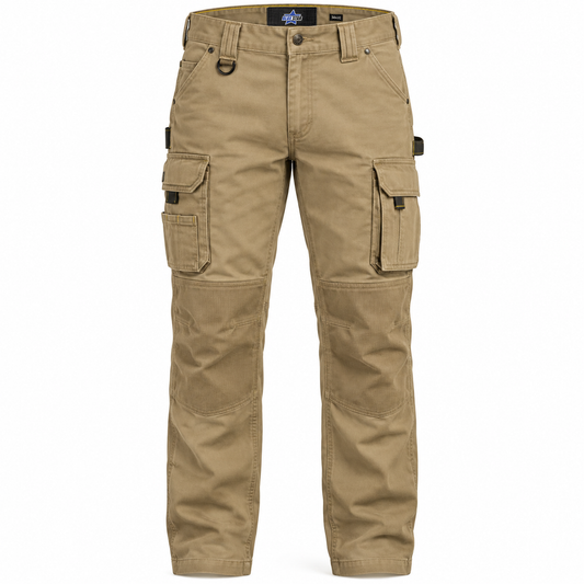 Custom Manufactured Heavy Industrial Workwear Utility Shirt - Tan