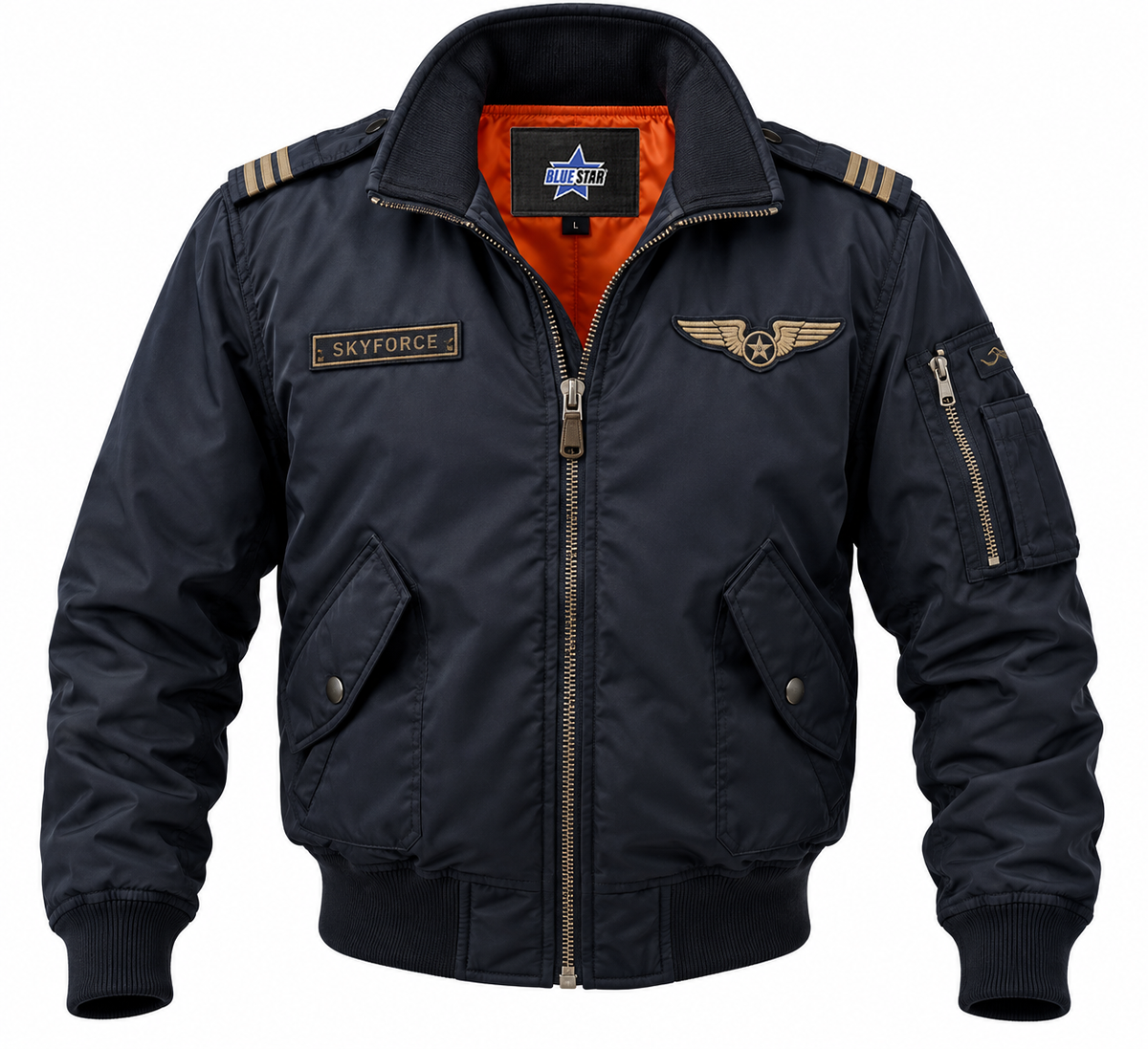 Custom Manufactured Skyfalcon Tactical Aviator Pilot Flight Suit - Navy & Tan
