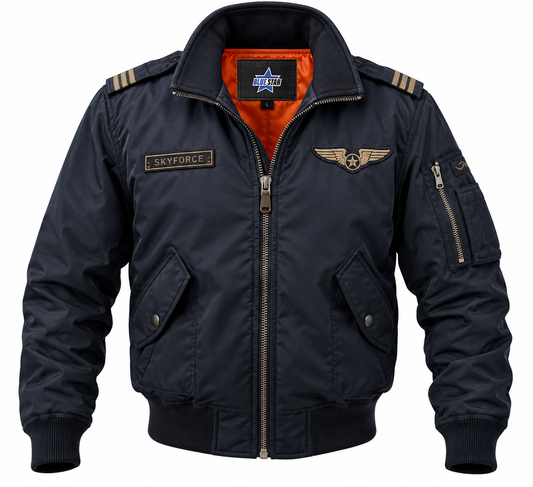 Custom Manufactured Skyfalcon Tactical Aviator Pilot Flight Suit - Navy & Tan