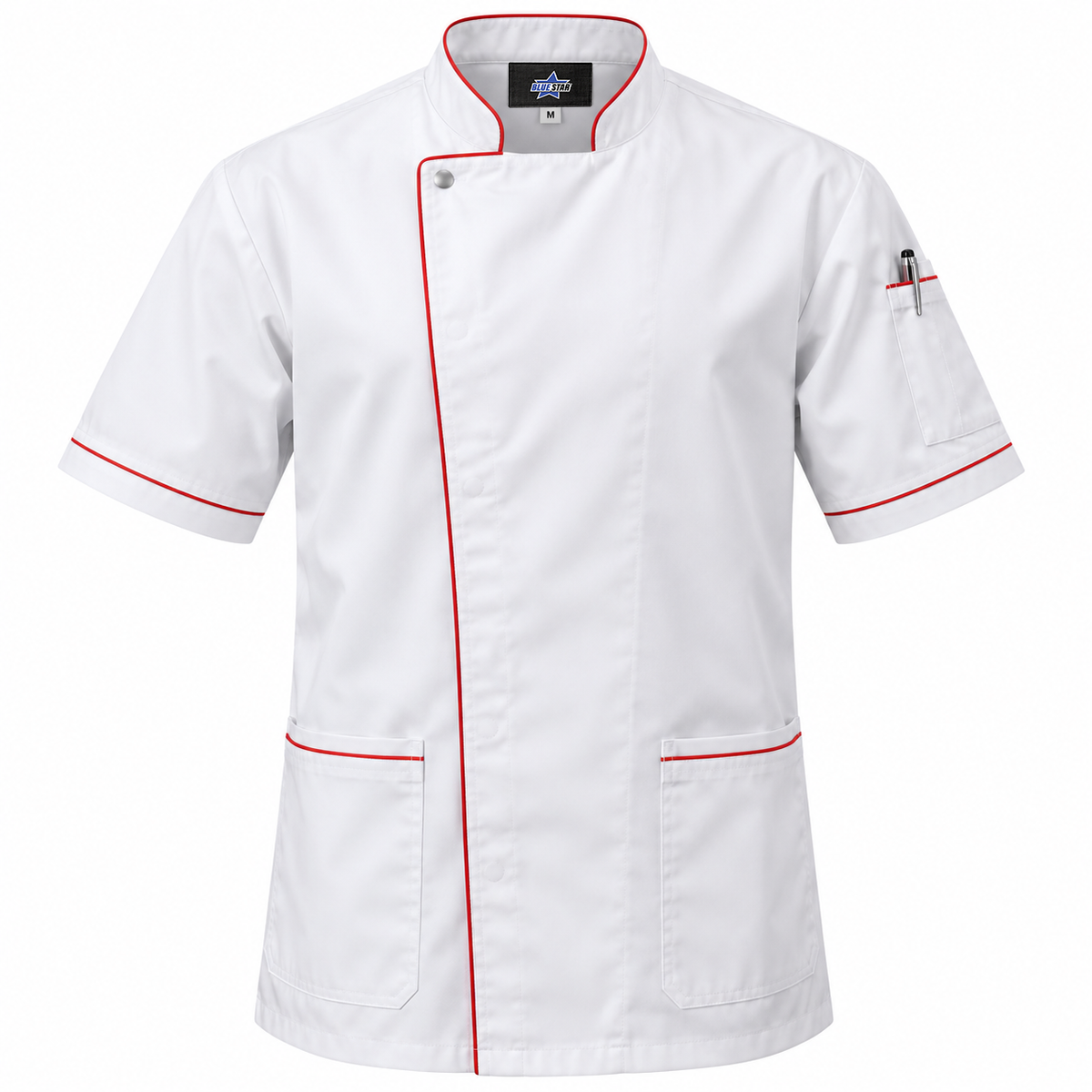 Custom Manufactured Food Industry Sanitary Processing Overcoat - Crimson & White