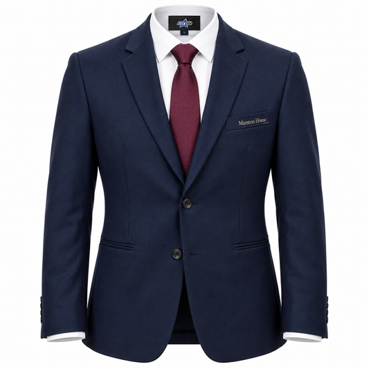 Custom Manufactured Front-Desk Hospitality Concierge Service Uniform - Navy & Light Grey