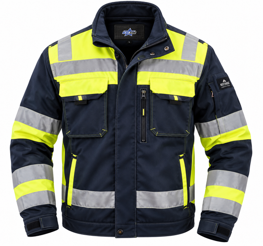 Custom Manufactured Transport Courier & Warehouse Dispatch Uniform - Navy & Yellow