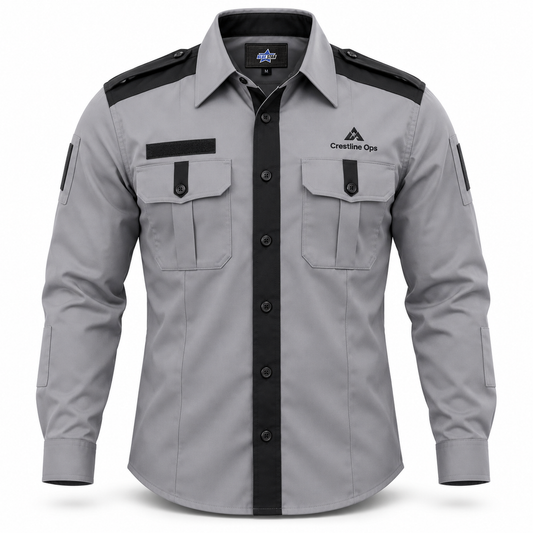 Custom Manufactured Combat Camouflage Tactical Military Uniform - Light Grey & Grey