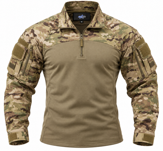 Custom Manufactured Combat Camouflage Tactical Military Uniform - Tan