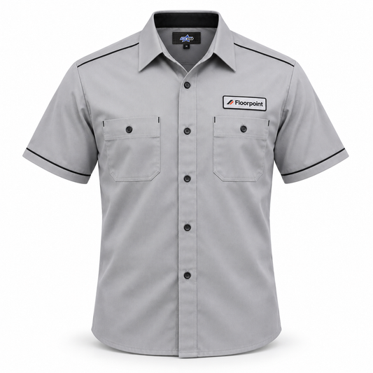 Custom Manufactured Retail Store Staff Service Uniform - Charcoal & Light Grey