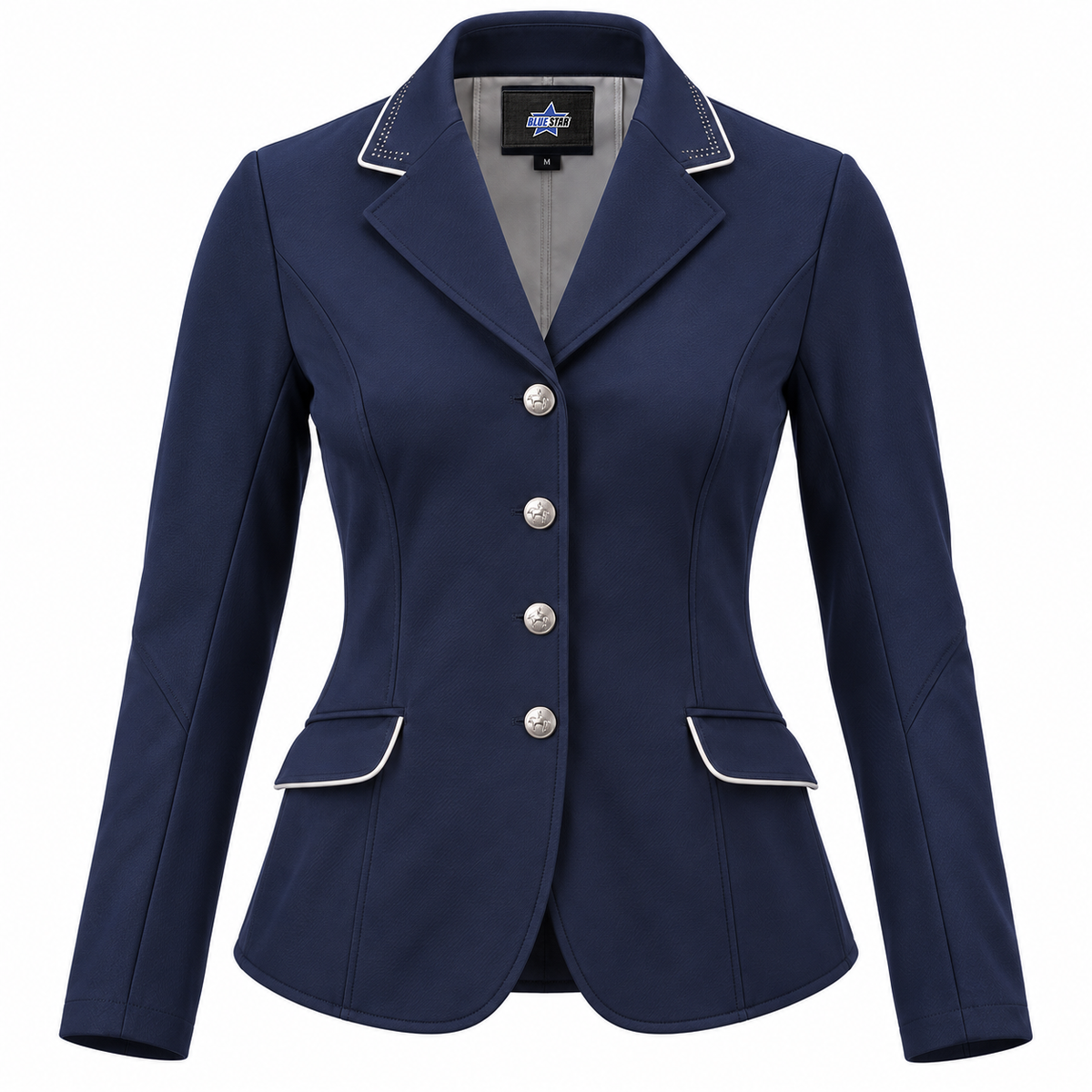 Custom Manufactured Classic Academic School Uniform Blazer - Navy & Light Grey