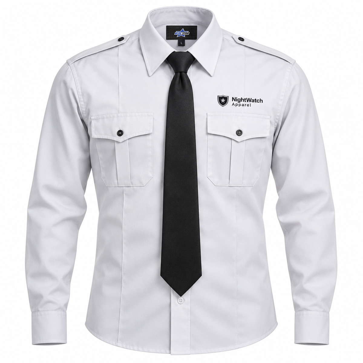 Custom Manufactured Professional Security Officer Duty Uniform - White & Grey