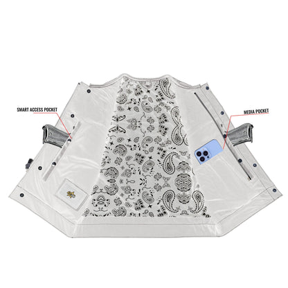 Blaze Lowside Chrome Phantom Men's Leather Vest