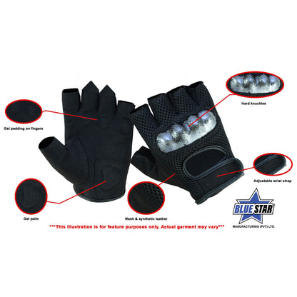 BSM3308 Sporty Mesh Fingerless Glove