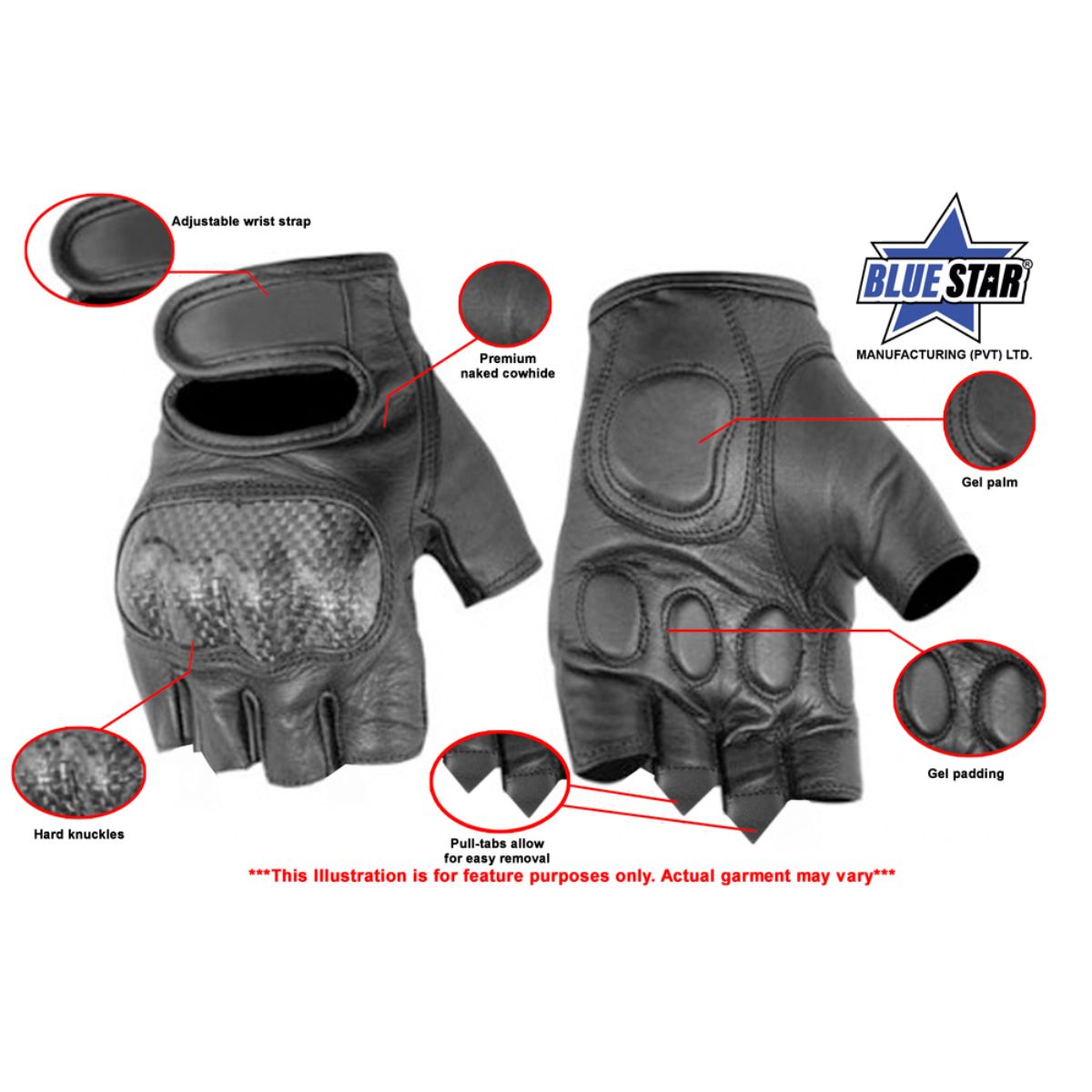 BSM3313 Sporty Fingerless Glove
