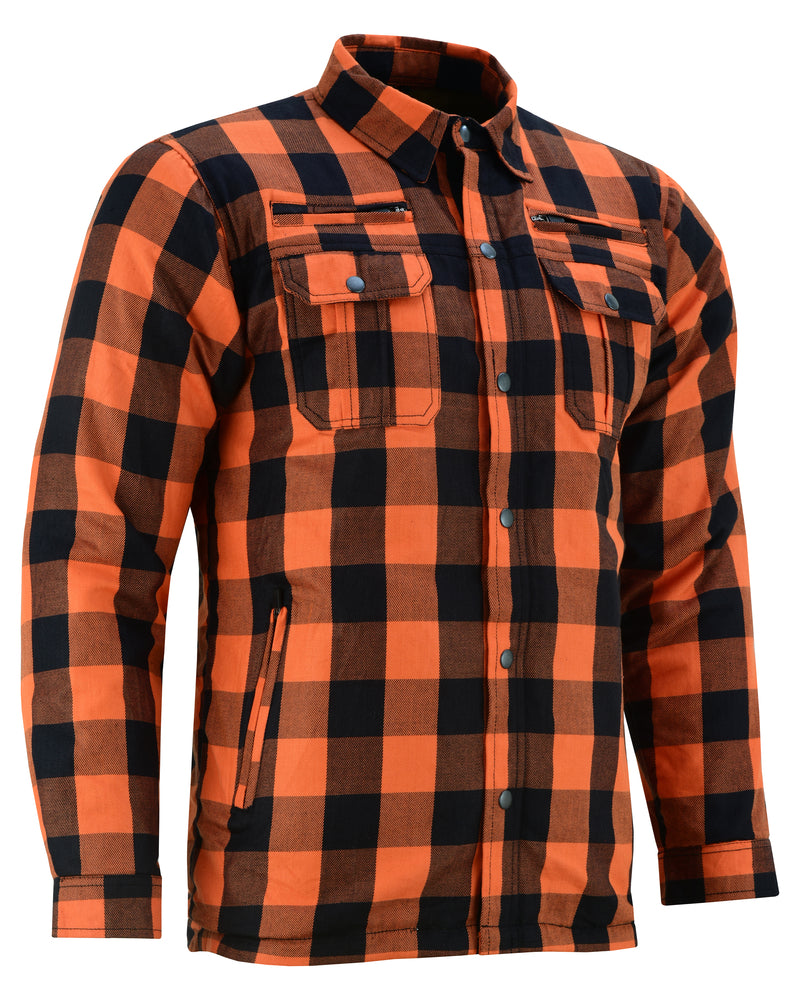 BSM1155 Armored Flannel Shirt - Orange