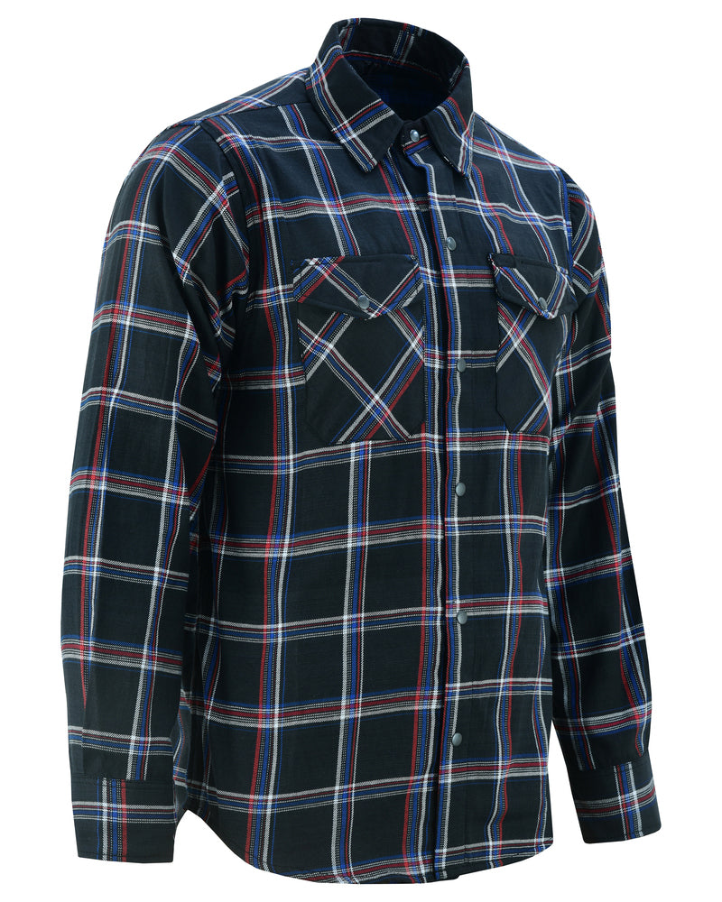 BSM1156 Flannel Shirt - Black, Red and Blue