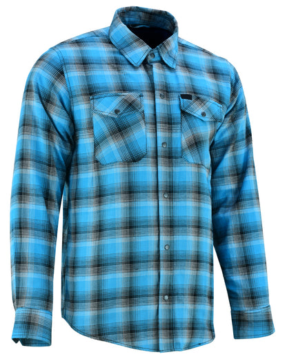 BSM1159 Flannel Shirt - Blue and Black Shaded