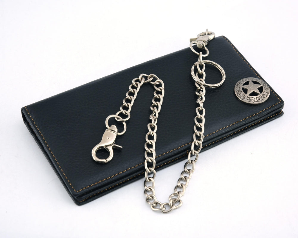 BSC236 Black Texas Star Concho Leather Wallet