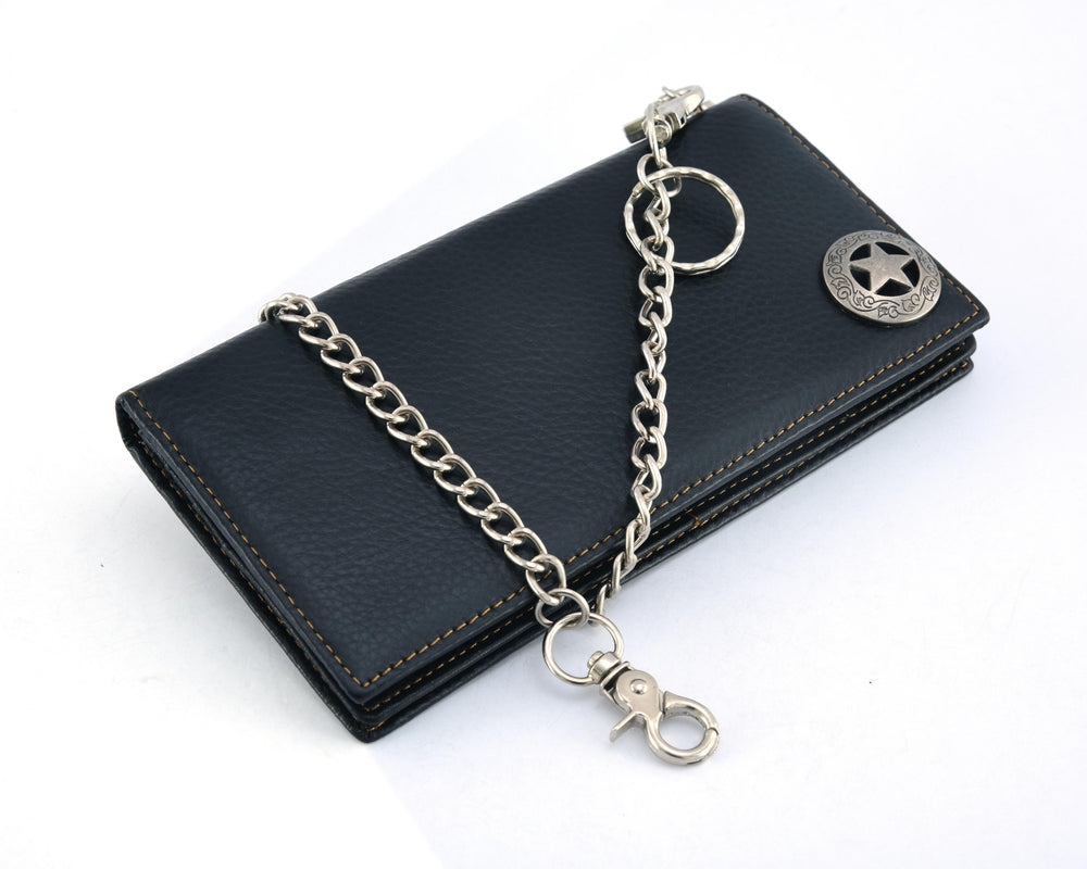 BSC236 Black Texas Star Concho Leather Wallet