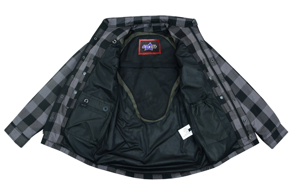 BSM1150 ARMORED FLANNEL SHIRT - GRAY