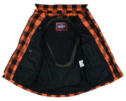 BSM1155 Armored Flannel Shirt - Orange