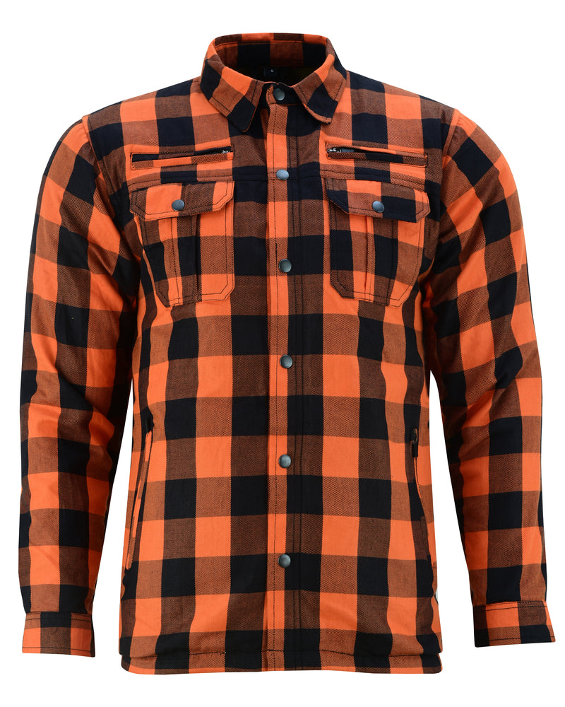 BSM1155 Armored Flannel Shirt - Orange