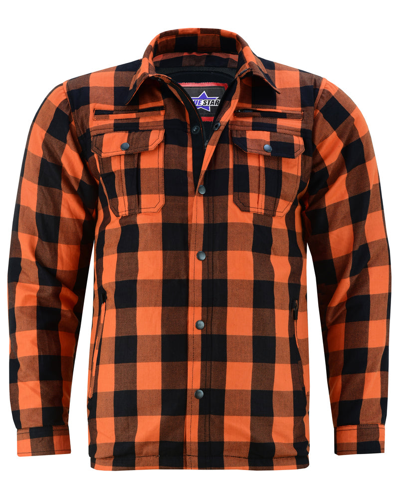 BSM1155 Armored Flannel Shirt - Orange