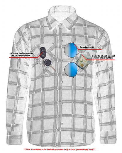 BSM1156 Flannel Shirt - Black, Red and Blue