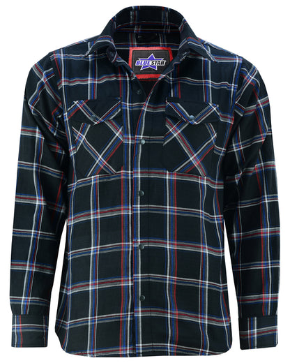 BSM1156 Flannel Shirt - Black, Red and Blue