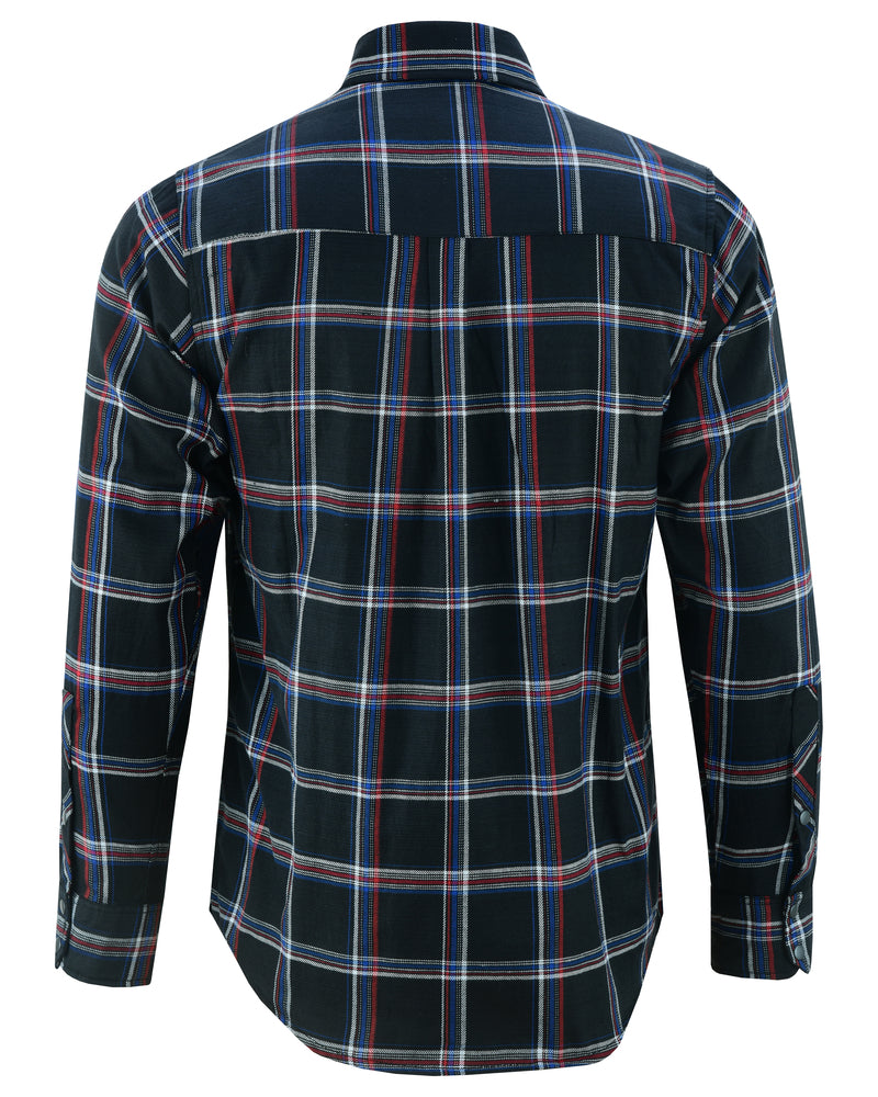 BSM1156 Flannel Shirt - Black, Red and Blue