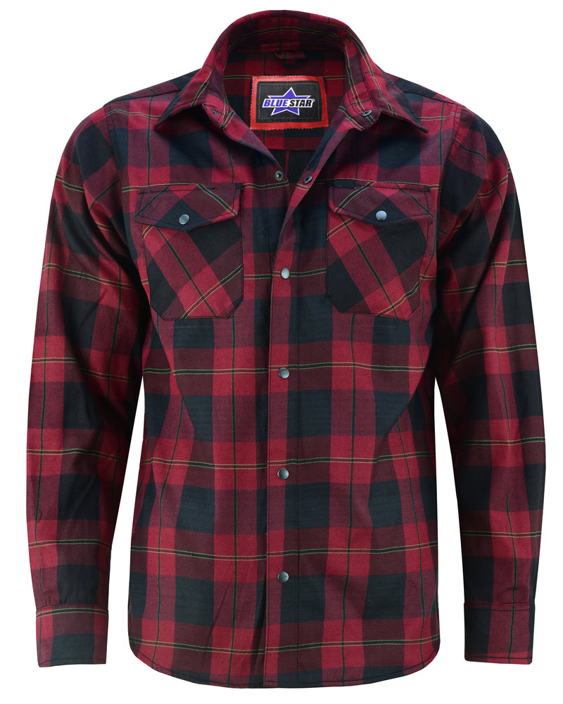 BSM1158 Flannel Shirt - Red and Black