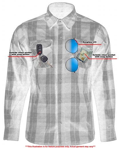 BSM1158 Flannel Shirt - Red and Black