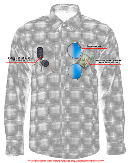 BSM1159 Flannel Shirt - Blue and Black Shaded