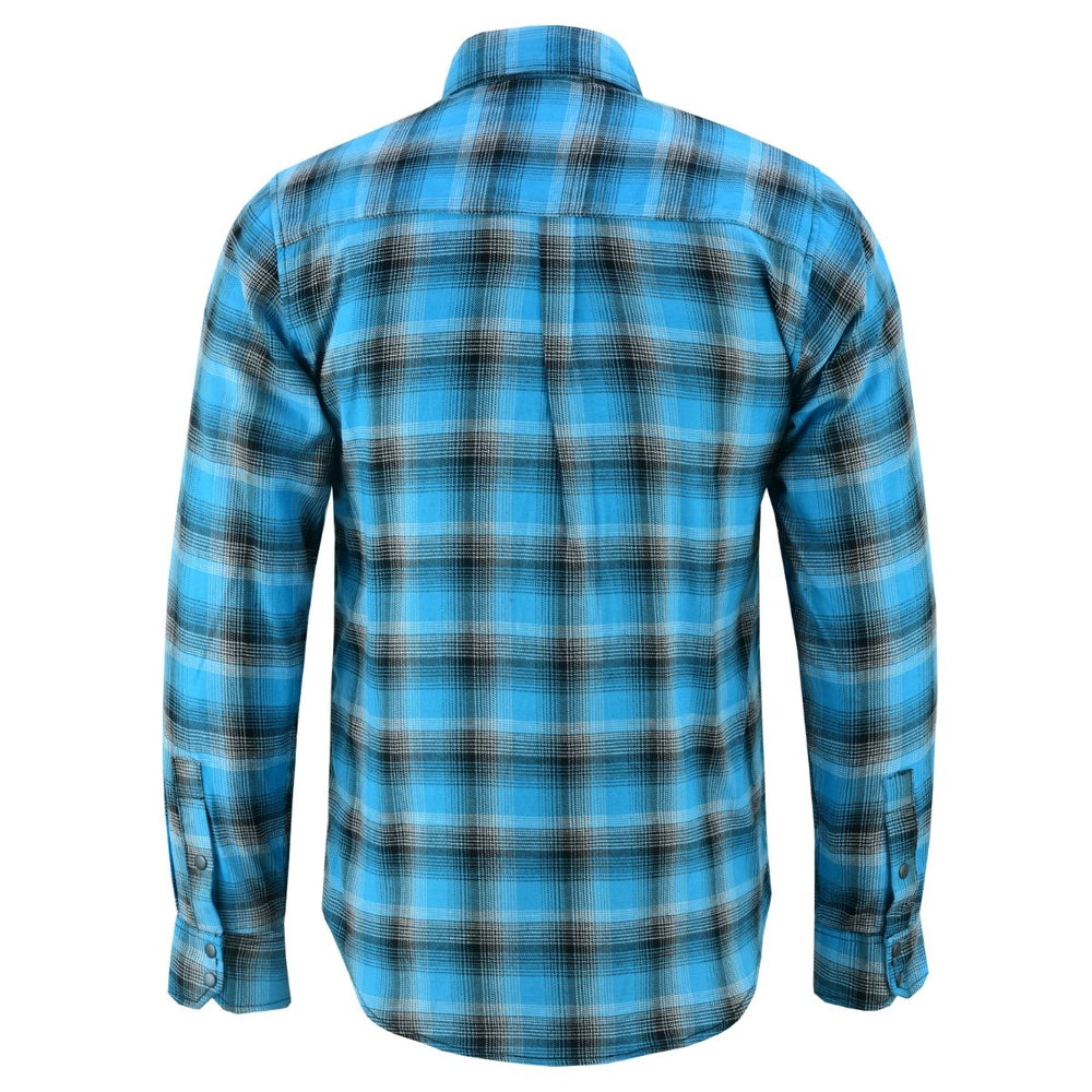 BSM1159 Flannel Shirt - Blue and Black Shaded