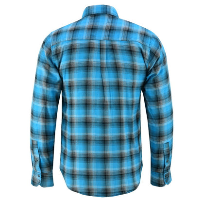 BSM1159 Flannel Shirt - Blue and Black Shaded