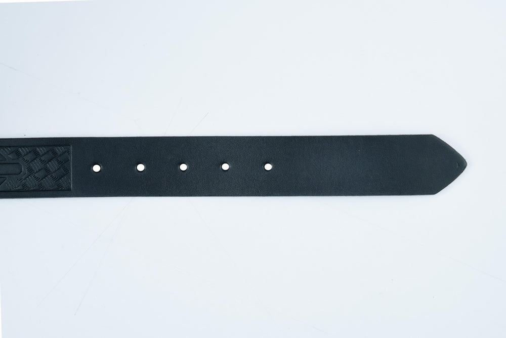 BSMLT2012 Classic Black Leather Belt with Buffalo Nickel