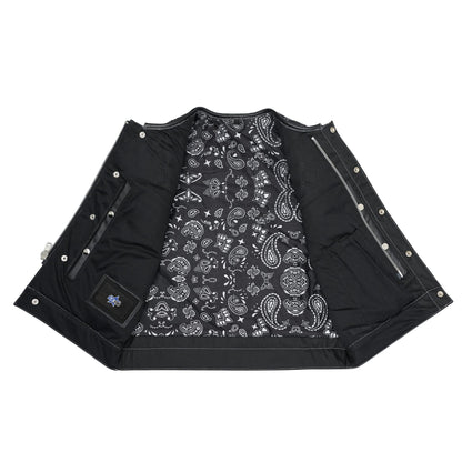 Blaze Lowside Chrome Phantom Men's Leather Vest
