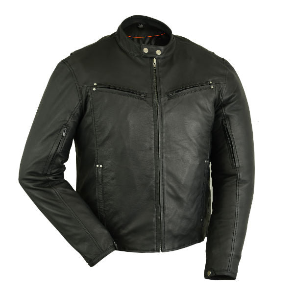 BSM1131 Men's Lightweight Drum Dyed Naked Lambskin Jacket