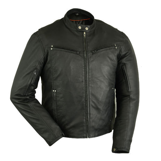 BSM1131 Men's Lightweight Drum Dyed Naked Lambskin Jacket