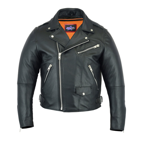 BSM1140 Men's Modern Full Cut Beltless Biker Jacket