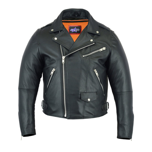 BSM1140 Men's Modern Full Cut Beltless Biker Jacket