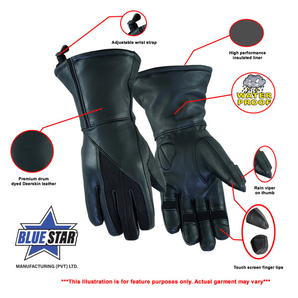 BSM3512 Women's Feature-Packed Deer Skin Insulated Cruiser Glove