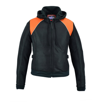 BSM2114 Women's Mesh 3-in-1 Riding Jacket (Black/Orange)