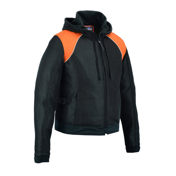 BSM2114 Women's Mesh 3-in-1 Riding Jacket (Black/Orange)