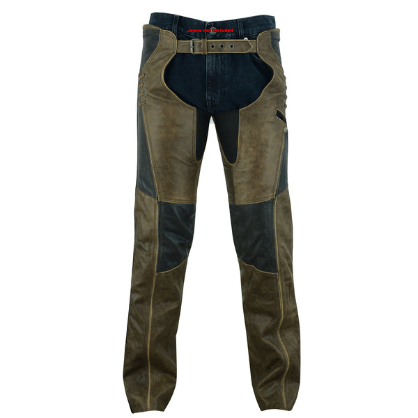 BSM3111 Women's Stylish Lightweight Hip Set Chaps- Two Tone