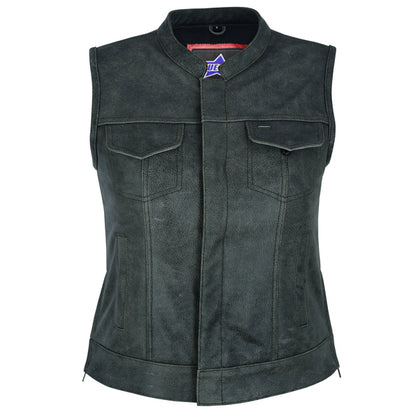 BSM2547 Women's Premium Single Back Panel Concealment Vest - GRAY
