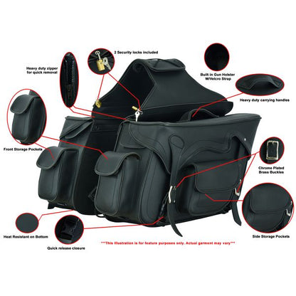 BSM4545 TWO STRAP SADDLE BAG