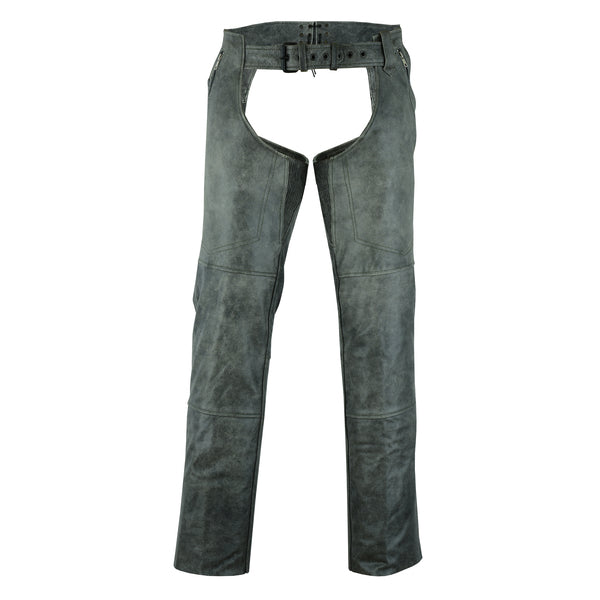 BSM3116 Unisex Double Deep Pocket Thermal Lined Chaps - GRAY