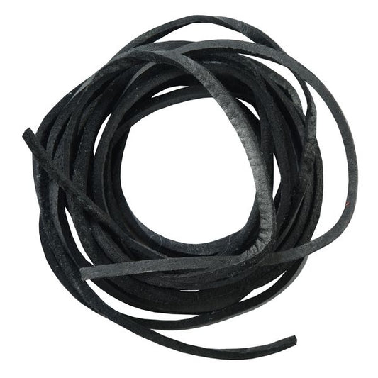 BSM4704 6' FEET LEATHER LACES - BLACK