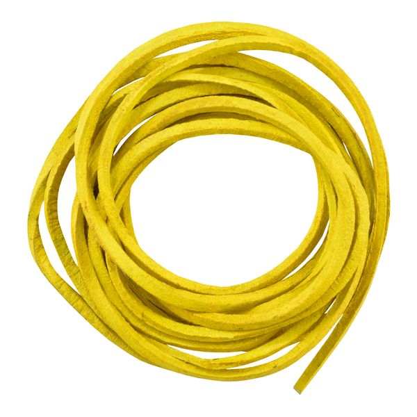 BSM4705 6' FEET LEATHER LACES - YELLOW