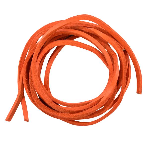 BSM4706 6' FEET LEATHER LACES - ORANGE