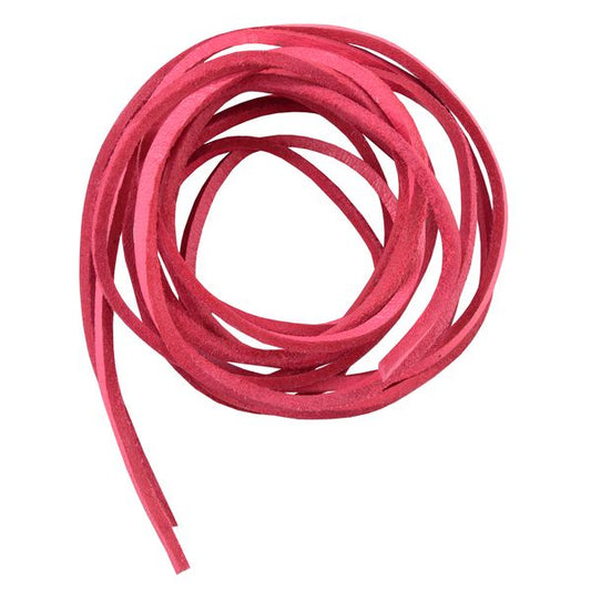 BSM4708 6' FEET LEATHER LACES - HOT PINK
