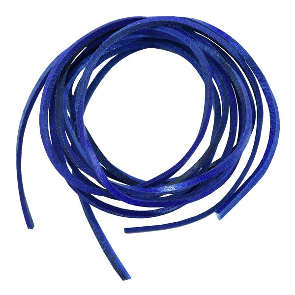 BSM4710 6' FEET LEATHER LACES - BLUE